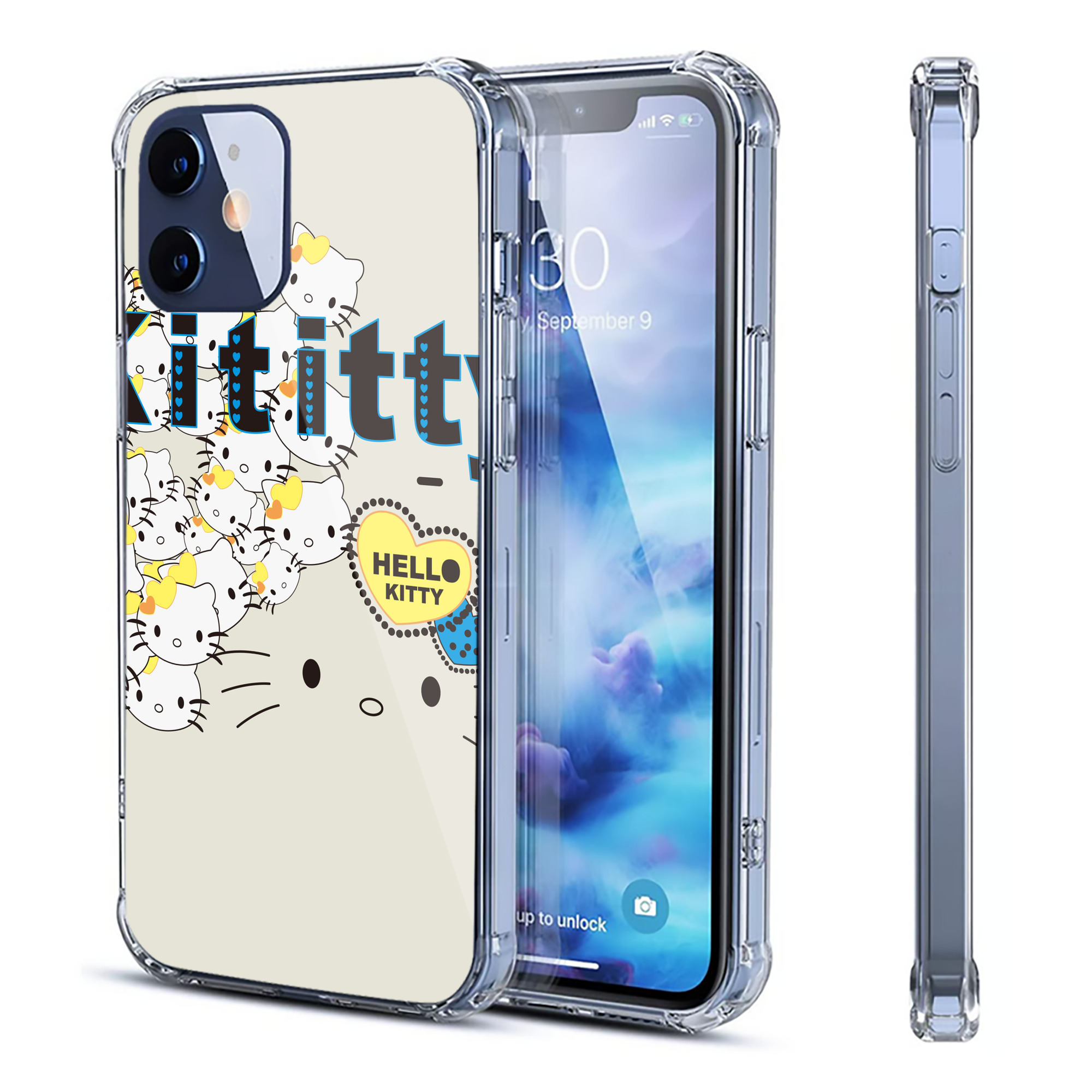 （画像用） Hello Kitty ハローキティ 【iPhone 12シリーズ対応】透明スマホケース（クリアソフトケース）
